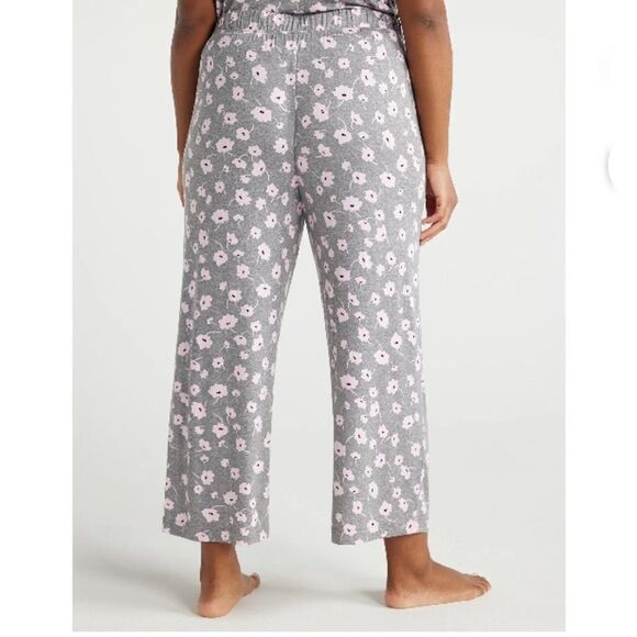 Short Sleeve Knit Sleep T-Shirt & Cropped Sleep Pants Lounge Pajama Size 2X - Picture 9 of 9